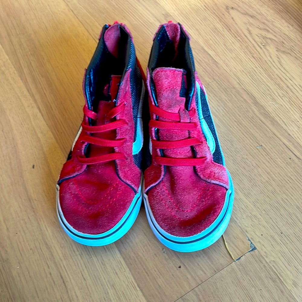 Red hightop Vans